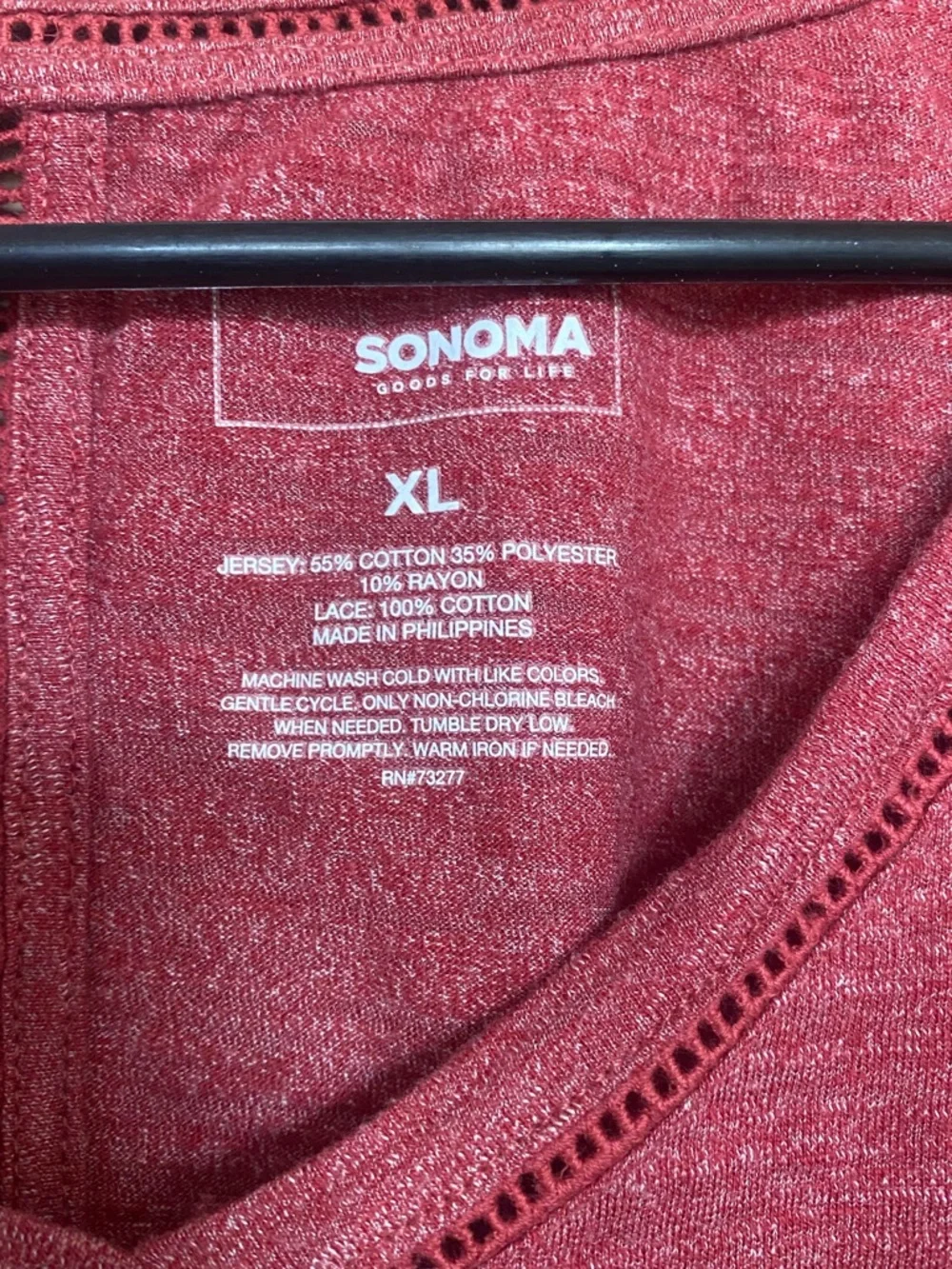 Sonoma Short Sleeve V-Neck Tee in Heather Rose - Picture 2 of 3